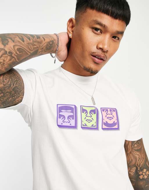 Obey – Pop – T-Shirt in Weiß mit Markenlogo