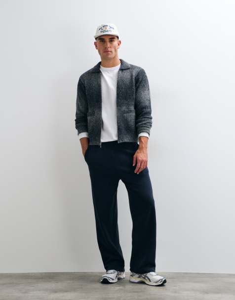 Obey post relaxed fit joggers in navy - view 1