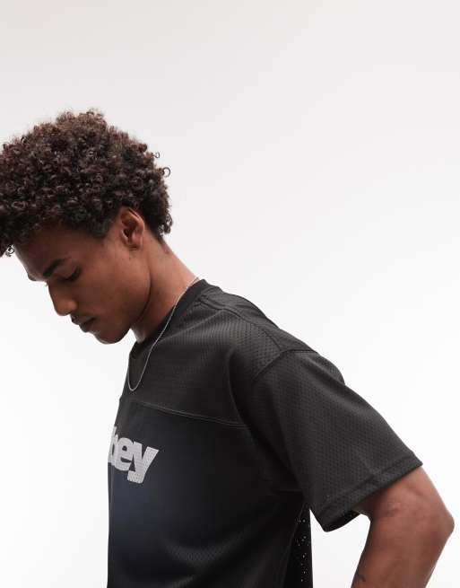Obey practice short sleeve jersey t-shirt in black, 2 of 5