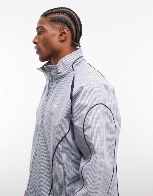 Obey practice windbreaker plaid jacket in multi, 5 of 5