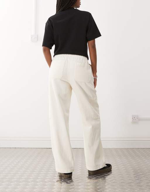 Obey Primal cargo pants in cream, 2 of 5