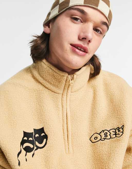 Obey half zip on sale fleece