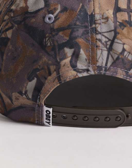 Obey - Ranch - Kasket med fem paneler og snapback-detalje i camouflage-print, 2 af 3