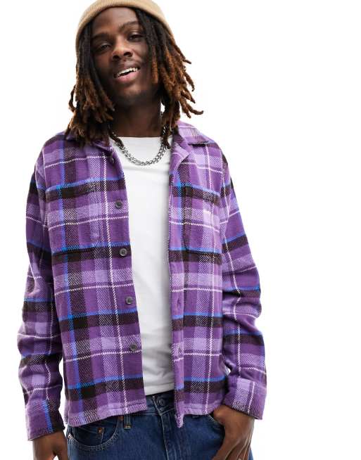 Chemise a carreaux online violet