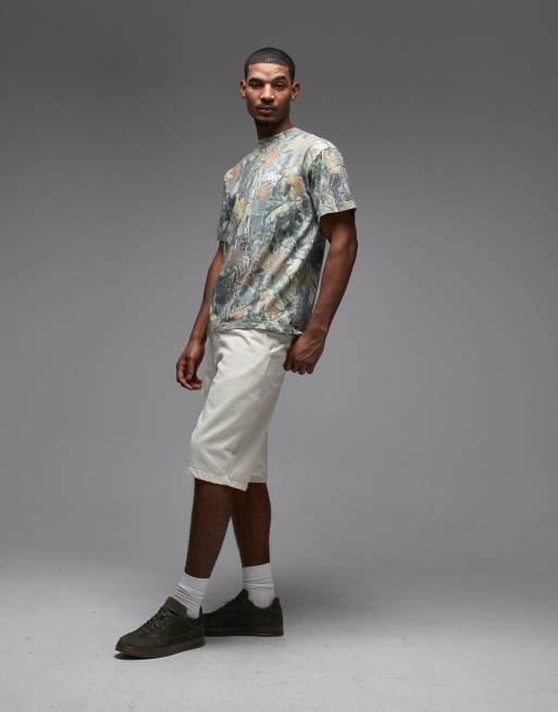 Obey real tree camo graffiti rose backprint graphic t-shirt with back print in multi, 2 of 5