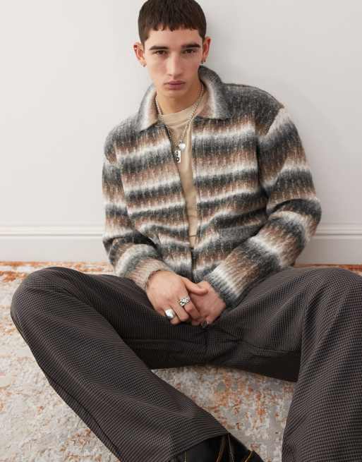 Obey - Reggie - Cardigan multicolore con zip 