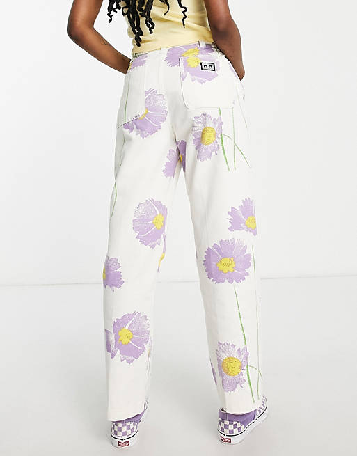 Obey relaxed skater pollen pants with logo patch