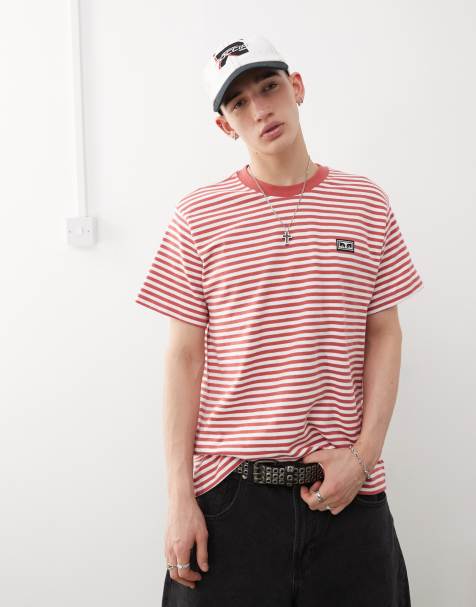 Obey – Rödrandig t-shirt - view 1