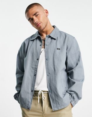 Obey saucer backprint coach jacket in grey - ASOS Price Checker