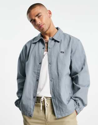 Obey saucer backprint coach jacket in grey | Compare | Closer