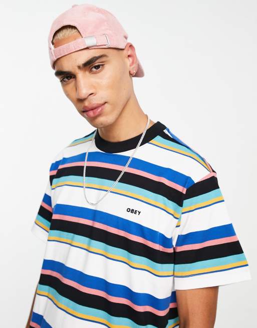 obey striped tee