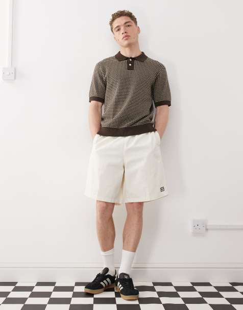 Obey – Schlichte Relaxed-Fit-Twillshorts in Wollweiß - view 1