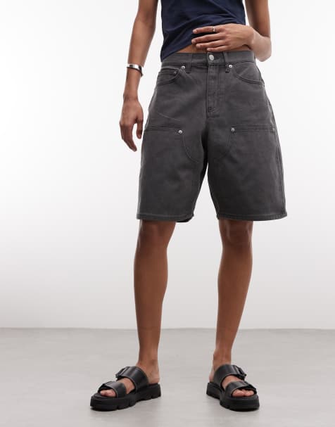 Obey - Shift - Short à empiècement - Gris anthracite délavé - view 1