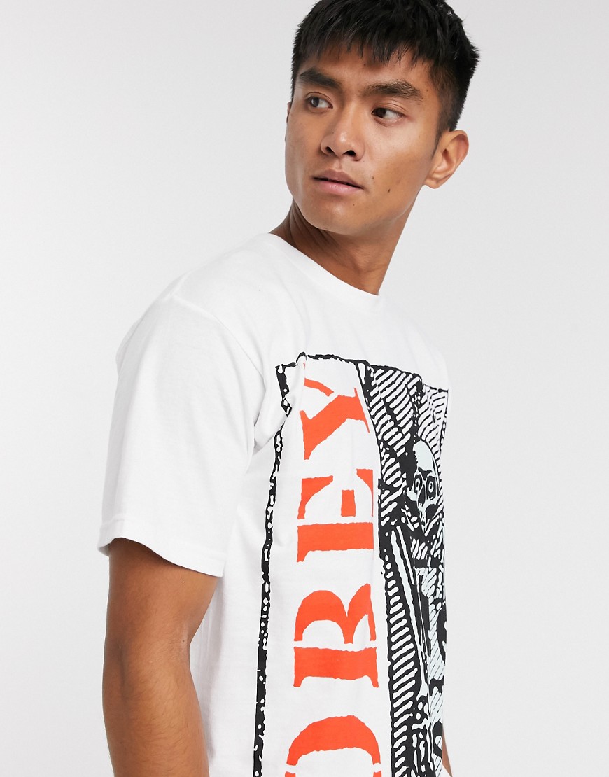 Obey Skeleton t-shirt in white