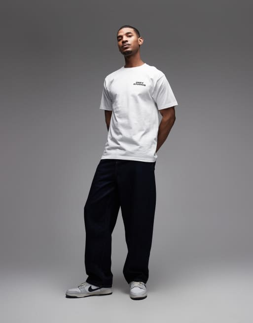 Obey sky face graphic t-shirt with back print in white, 2 of 5