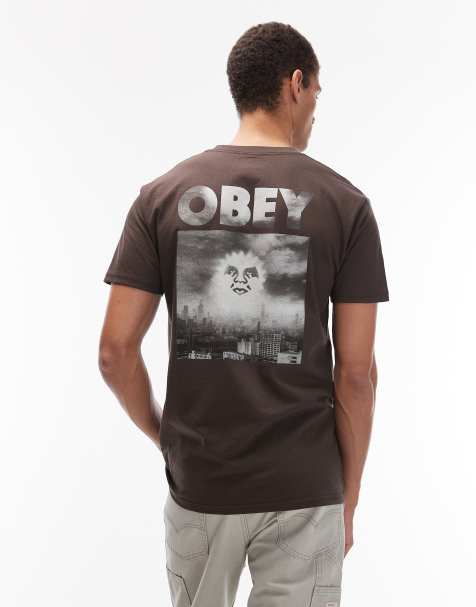 Obey - Smog City - Brun T-shirt med print - view 1