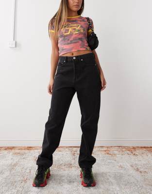 Obey Sophie Straight Jeans In Faded Black - Asos Jeans New In 29th October 2024