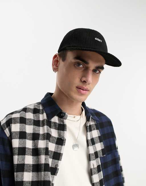 Obey - Sort markant kasket i fløjl