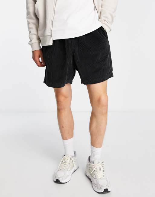 Obey - Sorte shorts i fløjl