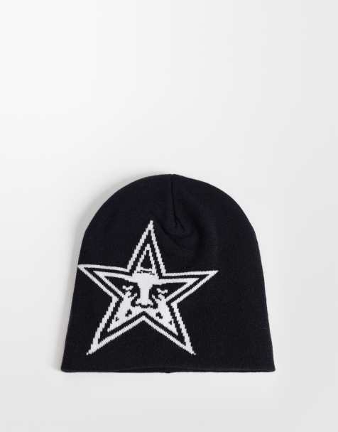 Obey star icon beanie in black - view 1