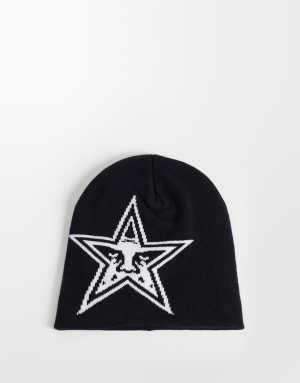 Obey star icon beanie in black