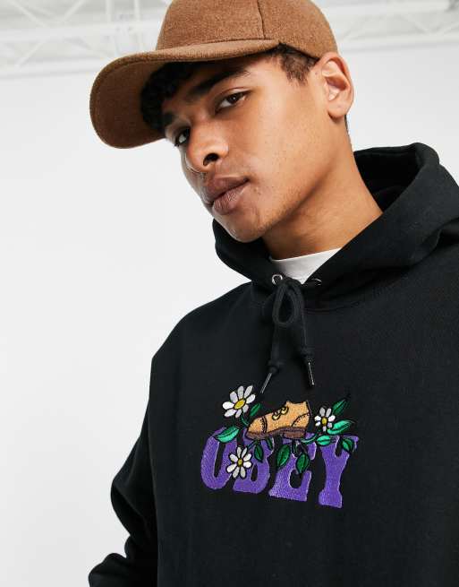 Obey flower outlet hoodie