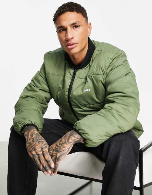 Obey – Steppjacke zum Wenden in Grau , 2 von 4