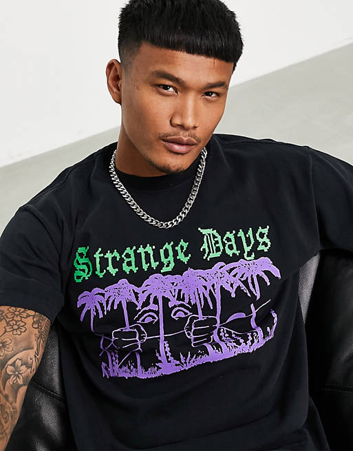 Men Obey strange days t-shirt in black 