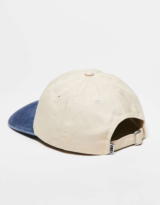 Obey - Strapback pet met 2 kleuren, 6 panelen en opvallend logo in gebroken wit, 3 van 3