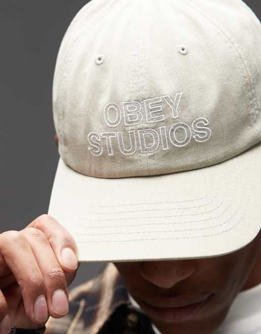 Obey - Studios - Casquette de baseball à six empiècements - Blanc cassé, 2 de 3