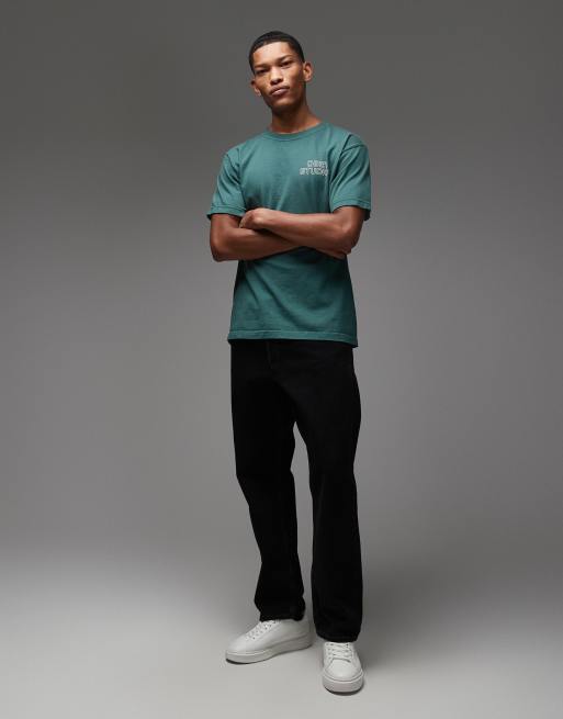 Obey - Studios - Grøn T-shirt med skitseret logoprint på ryggen, 3 af 5
