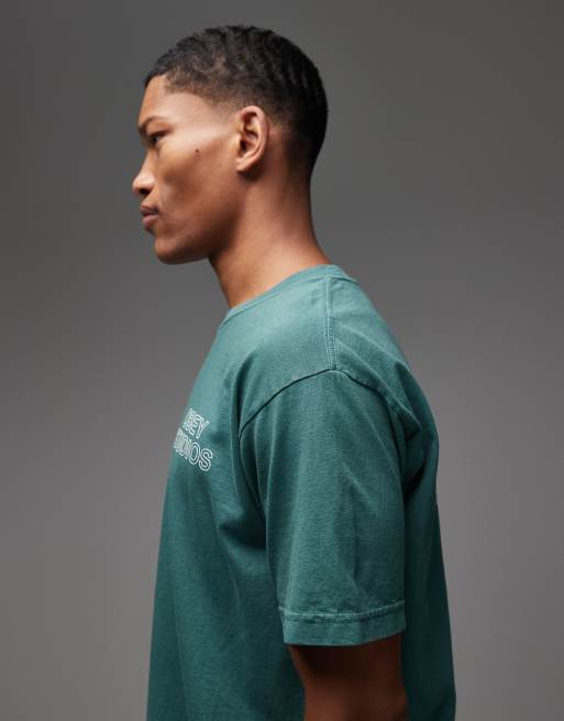 Obey - Studios - Grøn T-shirt med skitseret logoprint på ryggen, 4 af 5