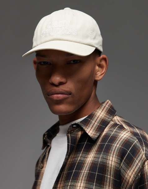 Obey studios six panel baseball cap in off white - view 1