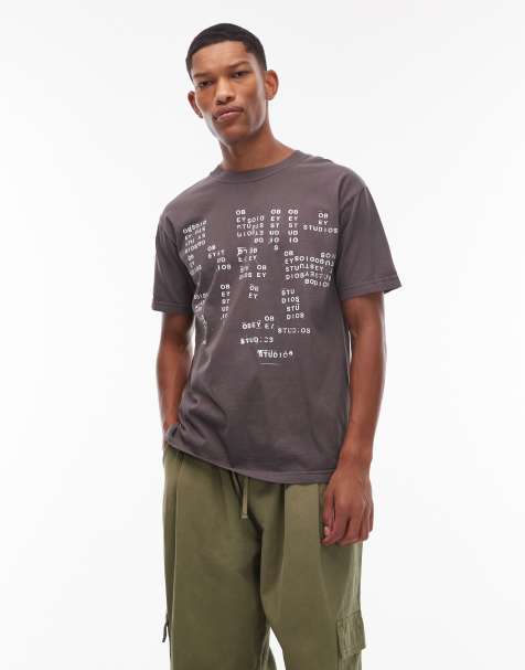 Obey studios stamp t-shirt in black - view 1