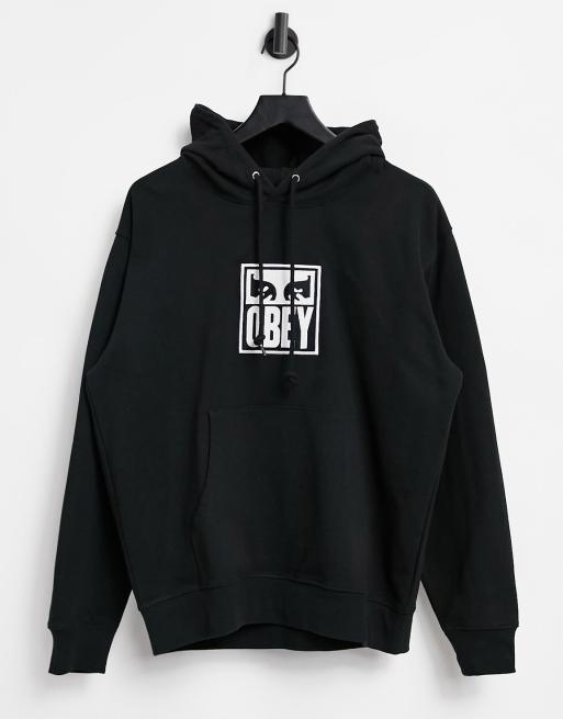 Obey subvert eyes hoodie in black