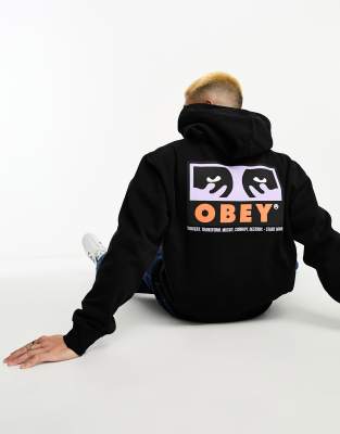 Obey subvert hoodie in black - ASOS Price Checker