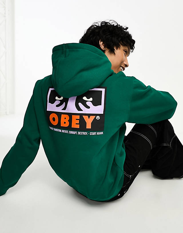 Obey - subvert hoodie in green