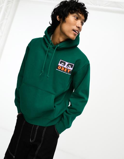 Obey subvert hoodie in green