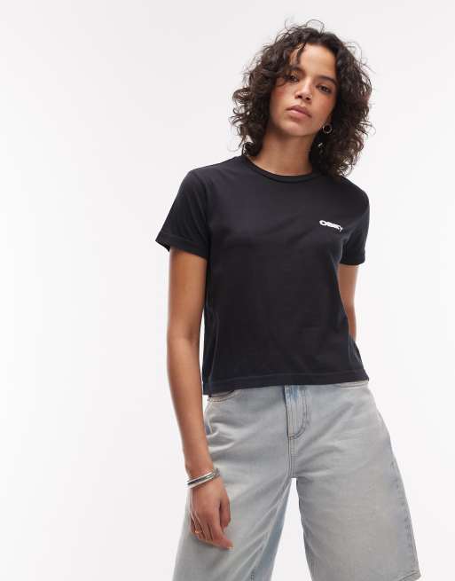 Obey – Svart t-shirt med korta ärmar och stadstryck baktill, 4 av 4