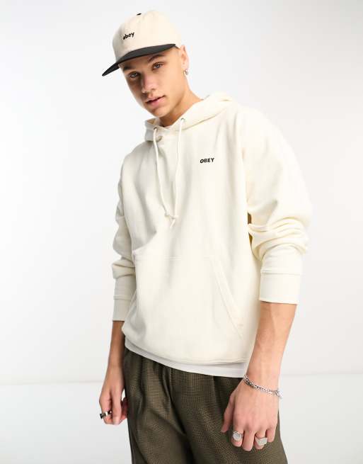 Obey Sweat capuche avec grand logo Blanc