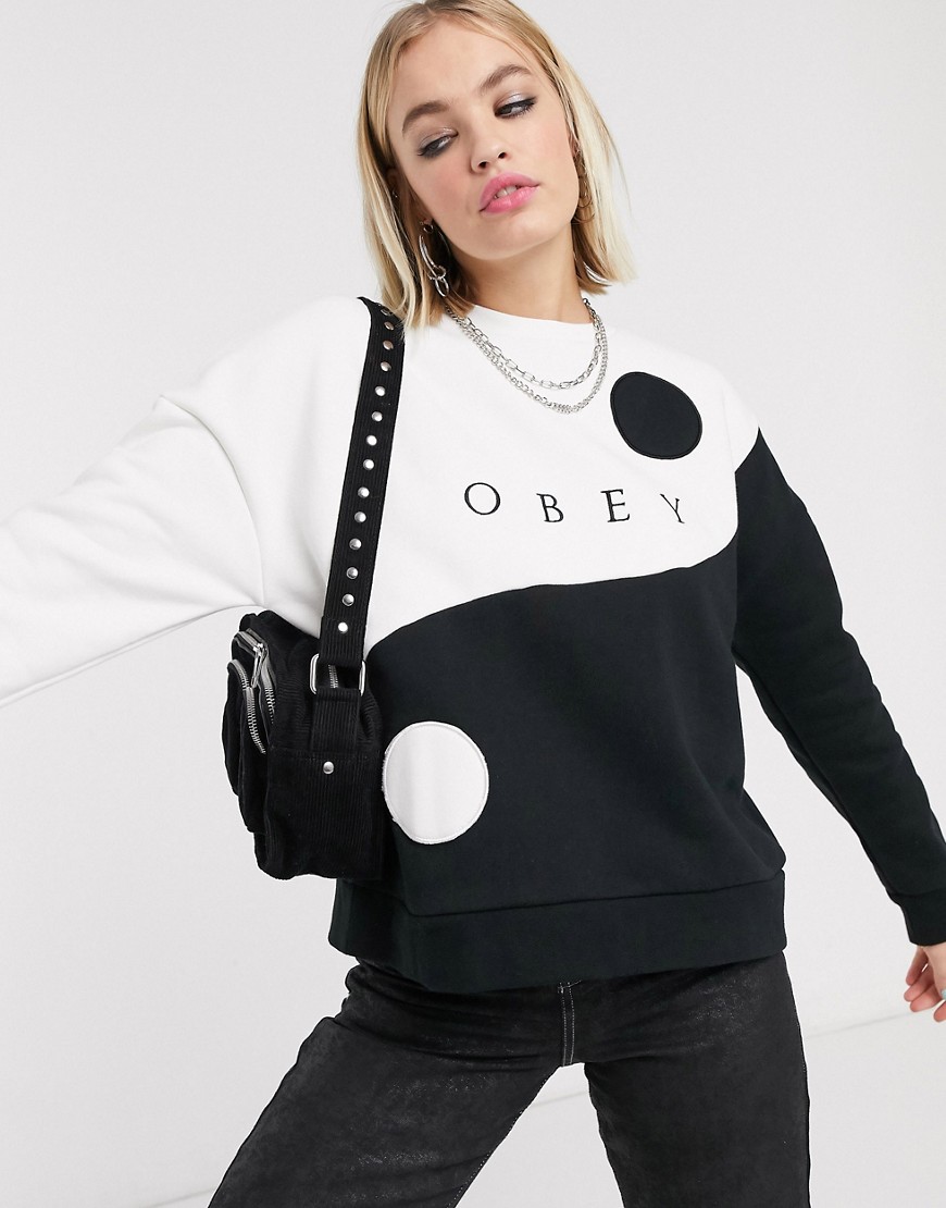 Obey - Sweatshirt met yin-yang-ontwerp en logo-Multi