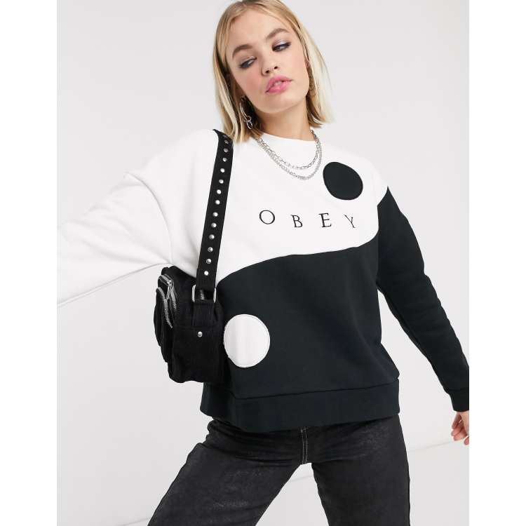 Obey sweatshirt with ying and yang detail front logo