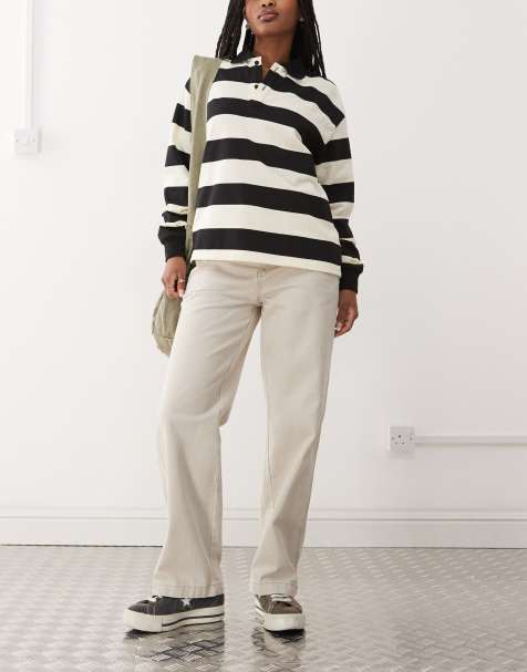 Obey Sybil - Arbejdsjeans i denim i falmet beige vask - view 1