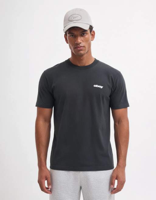 OBEY t-shirt à manches courtes avec motif au dos en gris foncé, 10 de 10