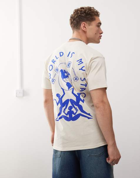 Obey - T-shirt beige con stampa “The World is My Stage” - view 1