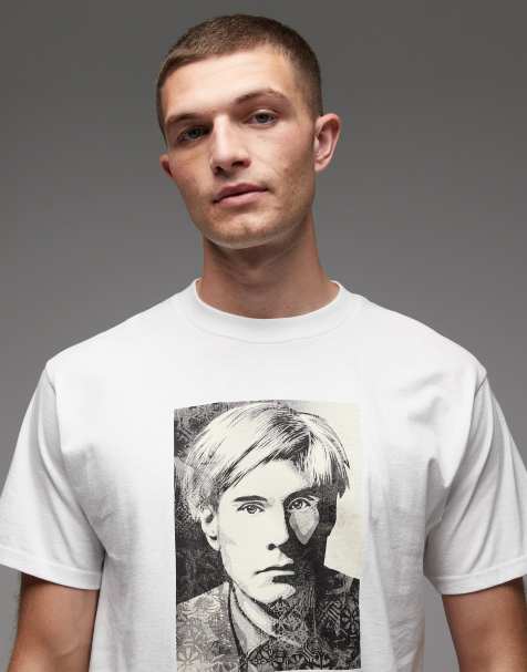 Obey - T-shirt bianca con stampa di Warhol - view 1