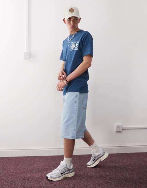 Obey - T-shirt met 'Deeper Exploration'-print en logo op de achterkant in blauw, 3 van 4