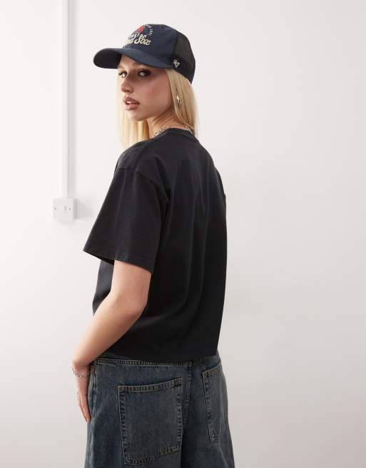 Obey - T-shirt met vetgedrukt logo in zwart, 4 van 4
