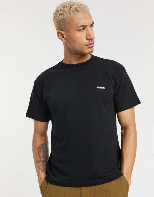 Obey - T-shirt van zware kwaliteit met Venus print op rug in zwart
