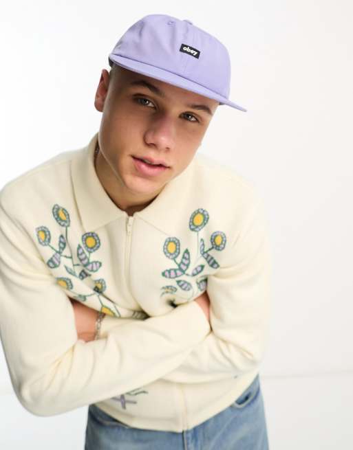 Obey – Tech – Kappe in Violett mit 6 Bahnen